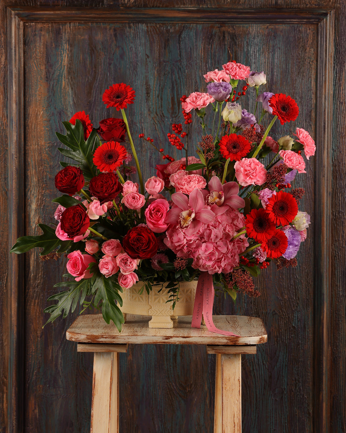 Ruby Romance Vase Arrangement